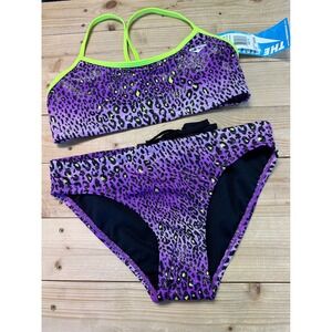 The Finals Purple Cheetah 2 PC Bikini Swimsuit Set - Size‎ M Medium